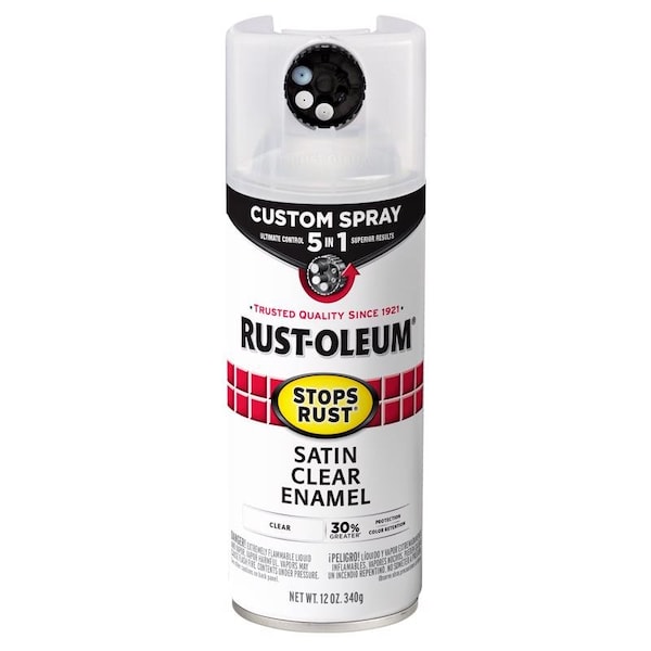 Rust-Oleum Rust-Oleum Stops Rust 5-in-1 Indoor/Outdoor Satin Crystal Clear Water-Based Protective Enamel 12 oz 376883 - main